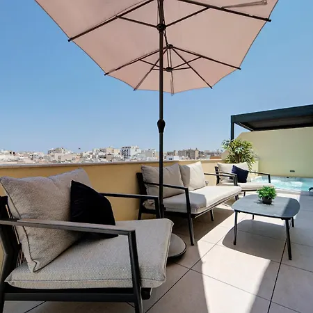 Panoramic Sea View 3br Penthouse With Pool Jacuzzi * 斯利马